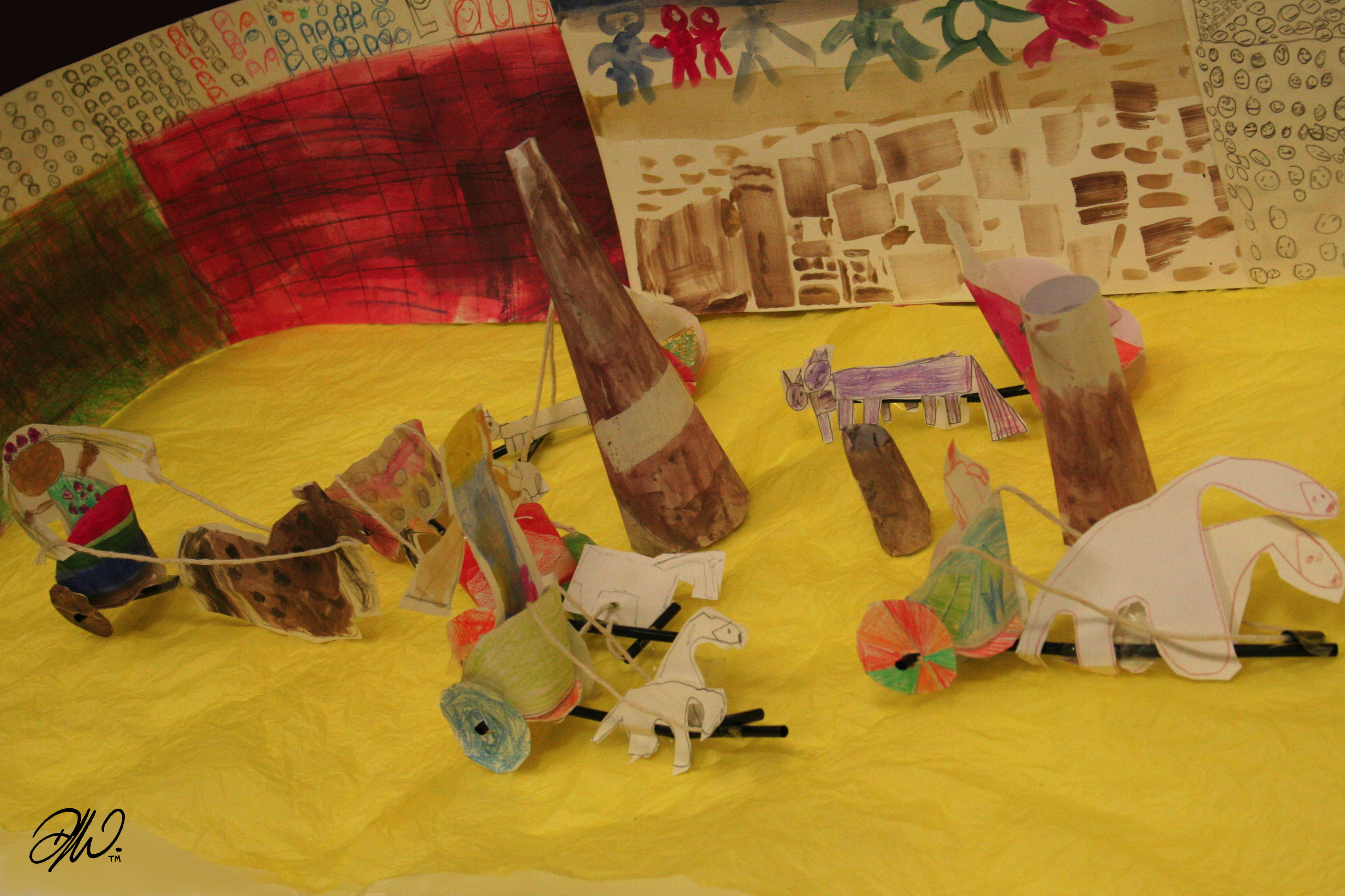 <b>Whinstone Primary School Year 3</b> - Circus Maximus Arena with Illustrated Chariot Models - 2 of 7